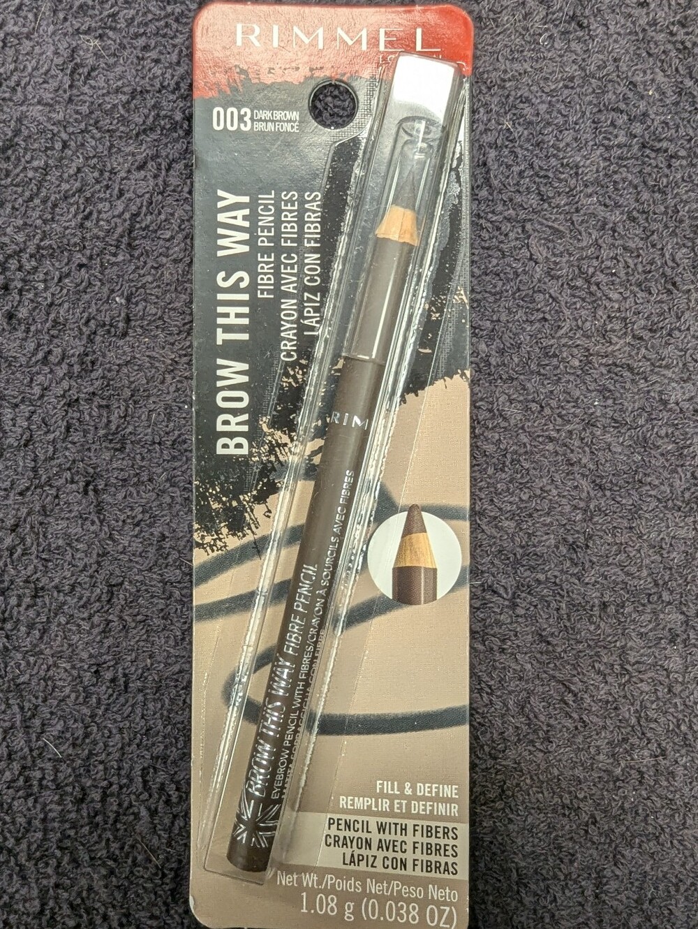 Rimmel London Brow This Way Fibre Pencil — Dark Brown